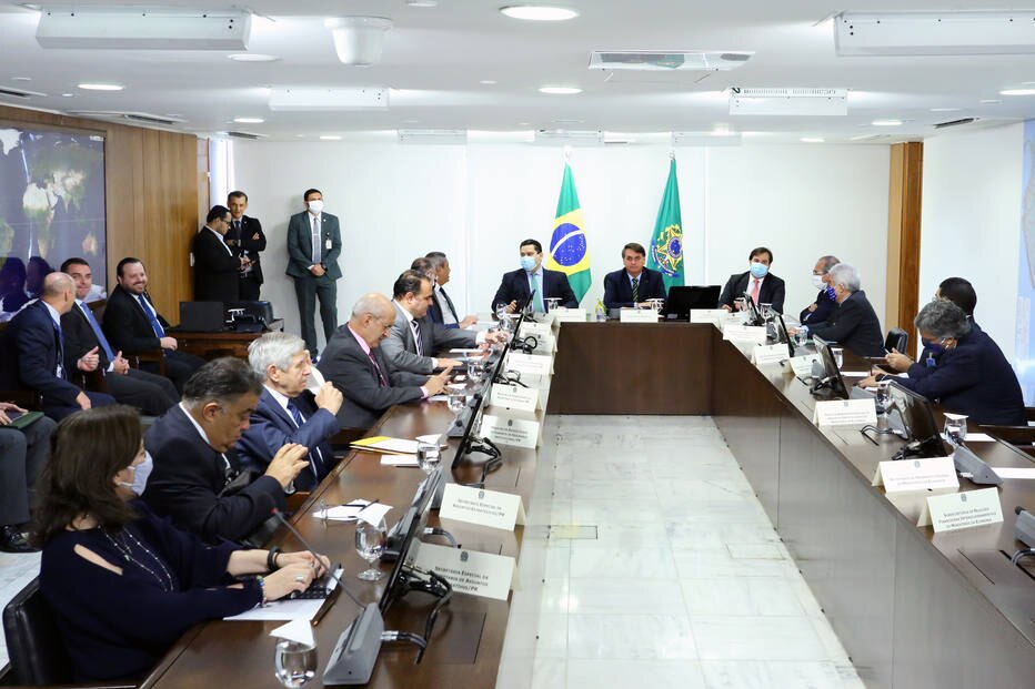 Videoconferência Bolsonaro e governadores
