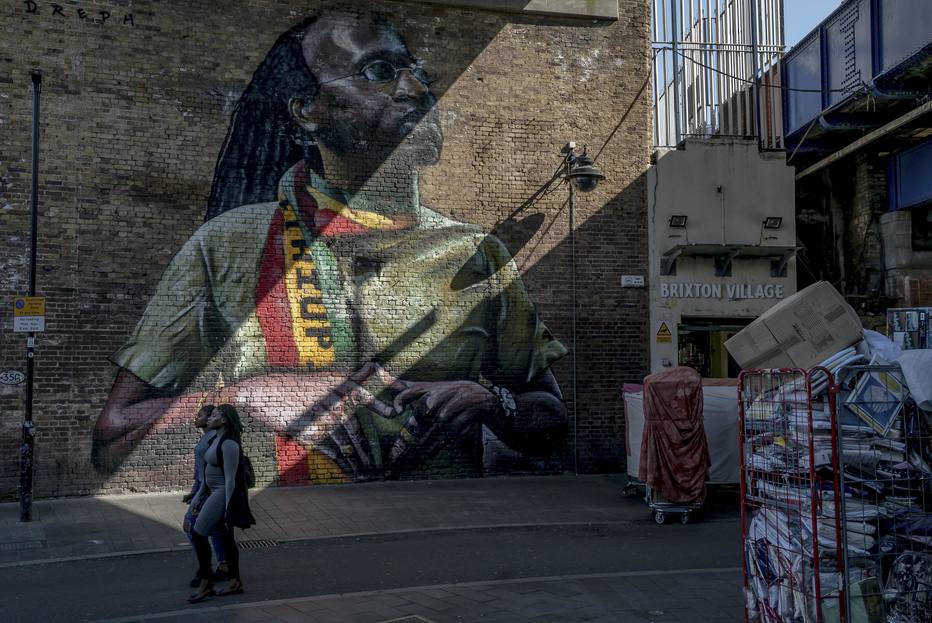 Mural em Brixton, bairro historicamente negro no sul de Londres