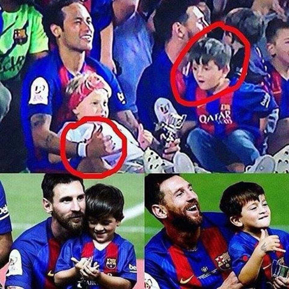 Filho De Messi Imita Gesto De Neymar E Imagem Bomba Nas Redes