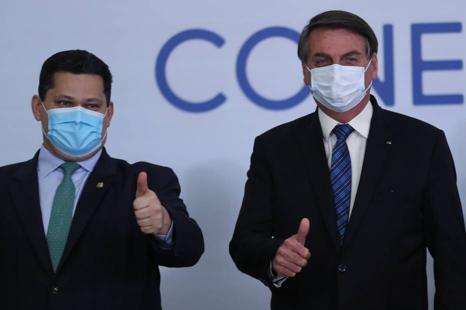 Alcolumbre e Bolsonaro