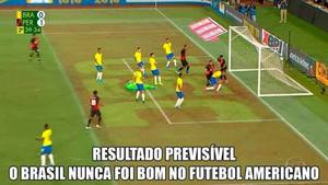 Jogo do Brasil no futebol de areia vira piada na internet