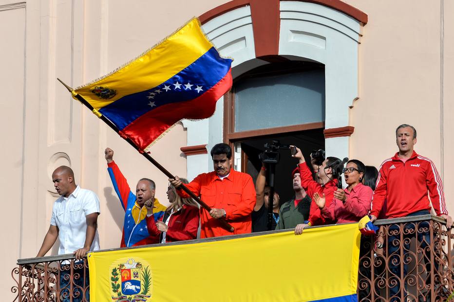 Nicolás Maduro nas manifestações de 23 de janeiro de 2019 na Venezuela