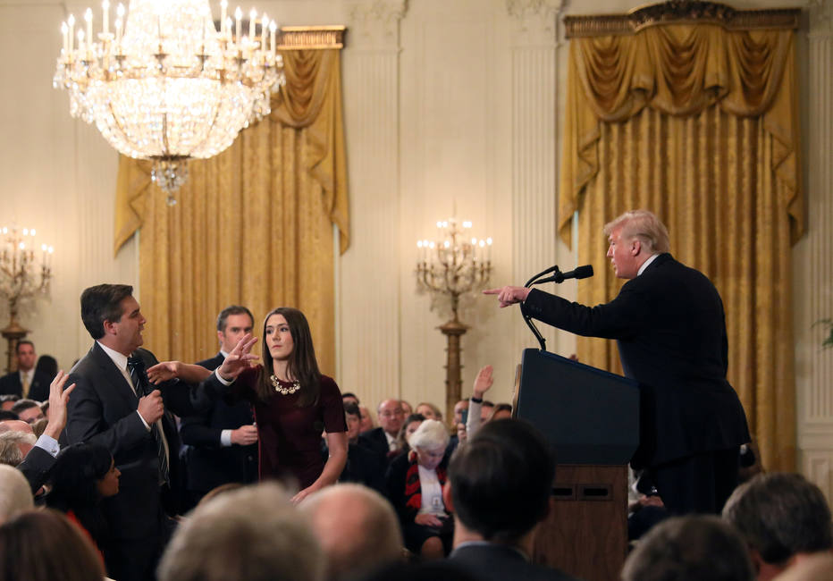 Jim Acosta e Donald Trump