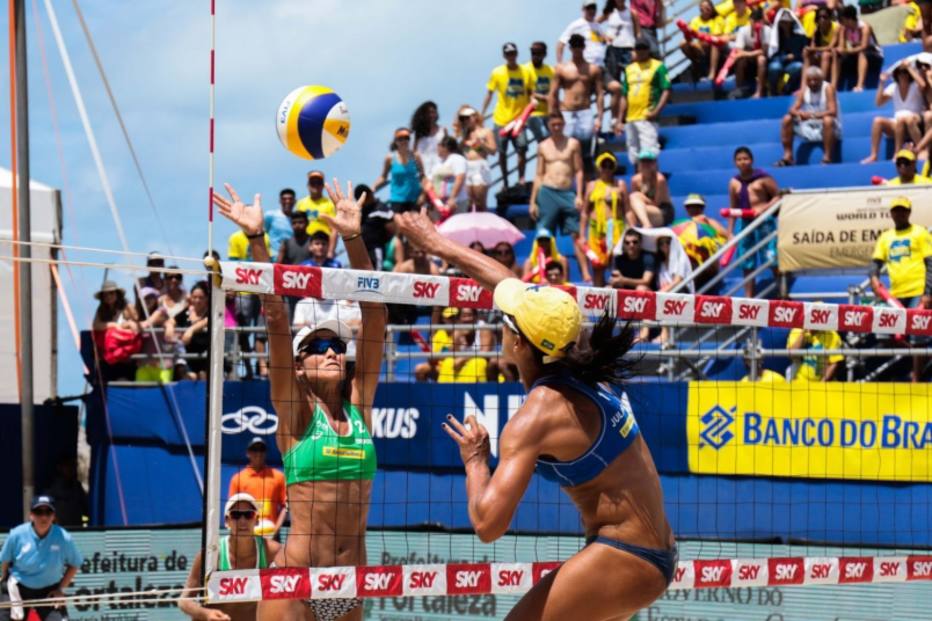 Brasil domina pódio feminino e é campeão masculino no vôlei de praia em Fortaleza Esportes
