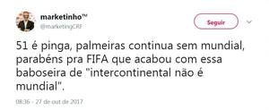 É oficial: o Palmeiras não tem mundial e a internet passa mal