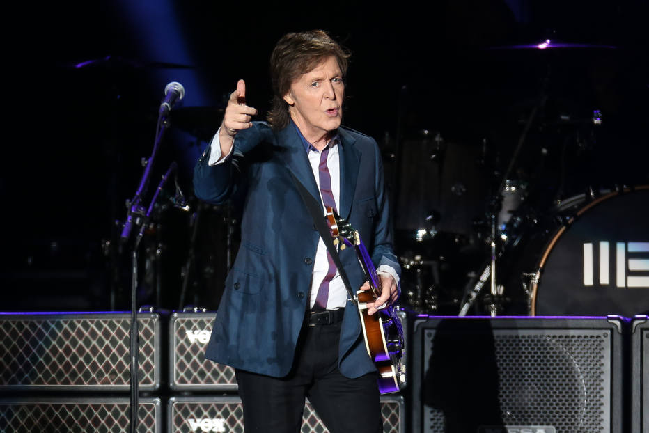 O ex-Beatle Paul McCartney, em apresentçaão no Allianz Parque, em Sao Paulo