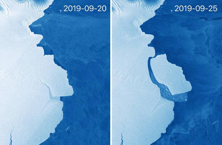 Iceberg D28 se desprende de plataforma na Antártida