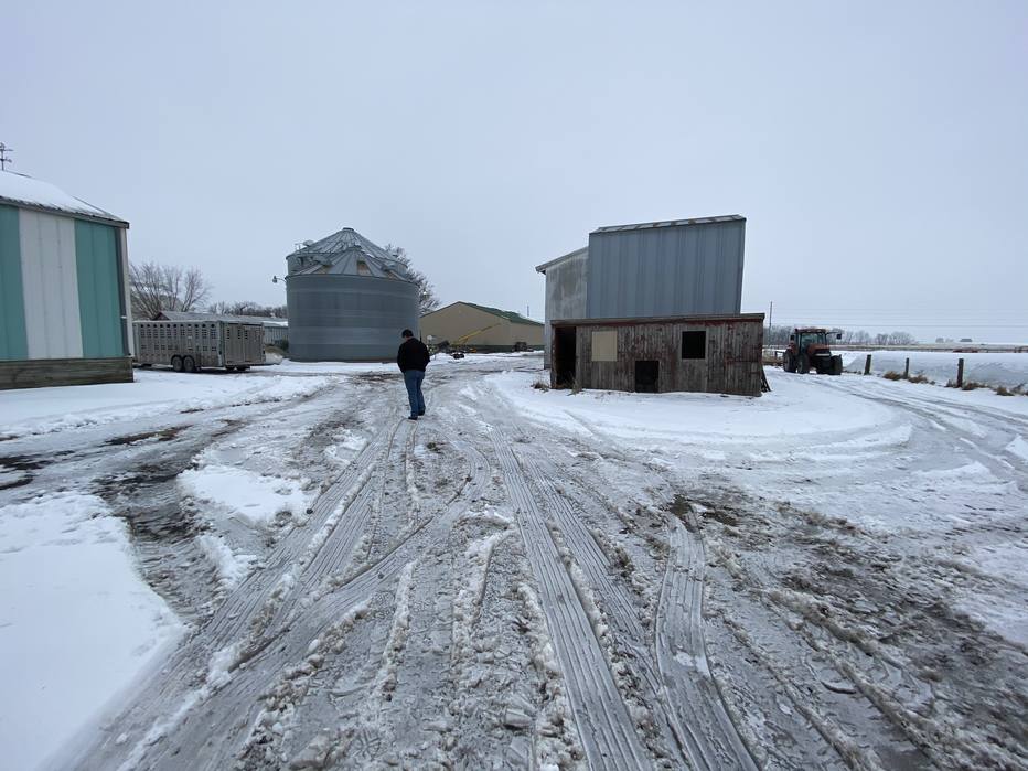 O produtor rural Dave Walton em sua fazenda em Wilton, no estado de Iowa 