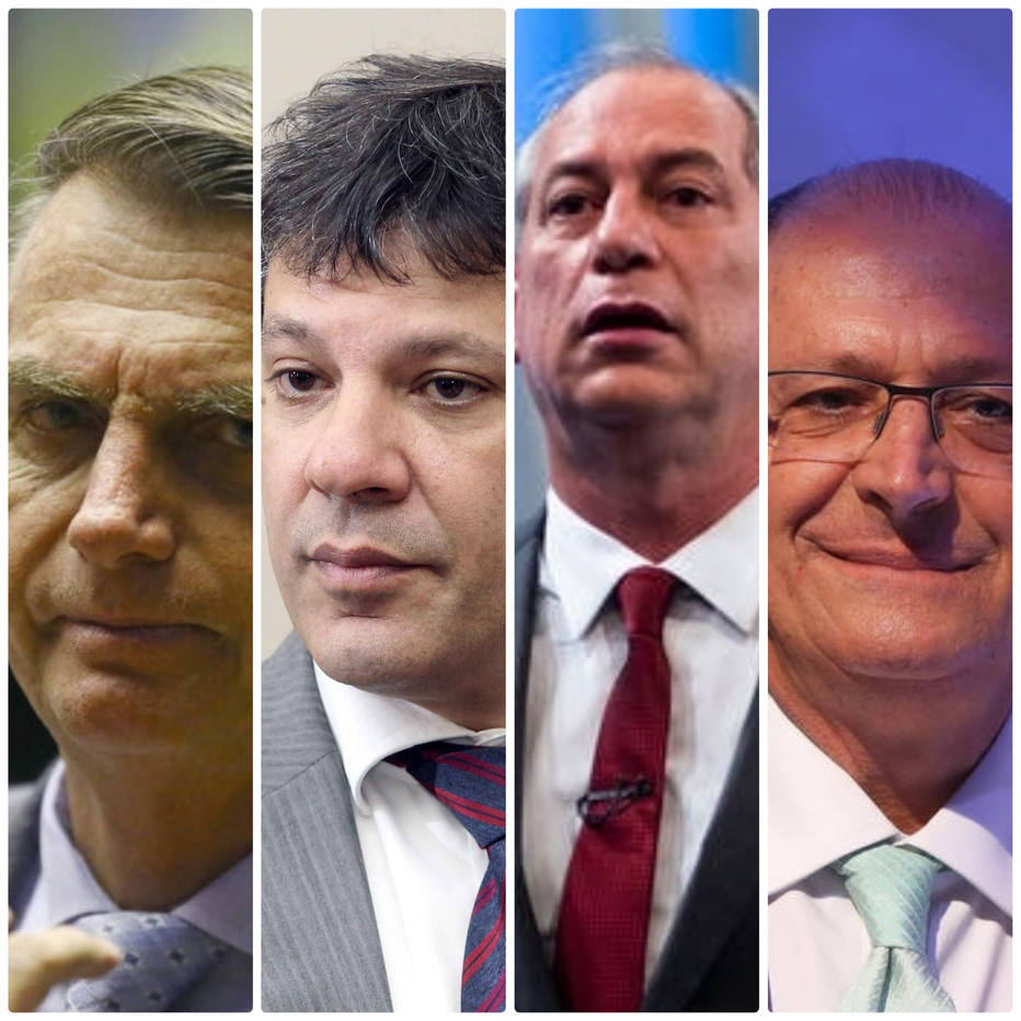 Bolsonaro, Haddad, Ciro, Alckmin
