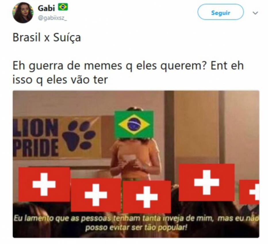 Memes do jogo Brasil x Suíça: disputa difícil mexeu com o coração