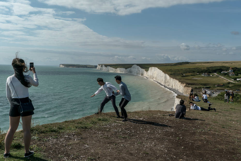 “Quando procuramos Londres na mídia social, é a primeira coisa que olhamos”, disse um turista referindo-se aos penhascos de East Sussex.