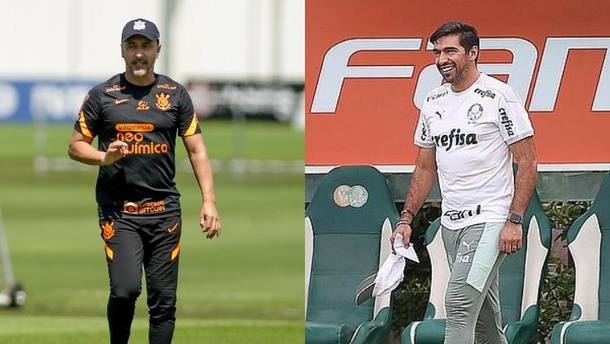 Vitor Pereira e Abel Ferreira são os primeiros técnicos portugueses a se enfrentar num dérbi