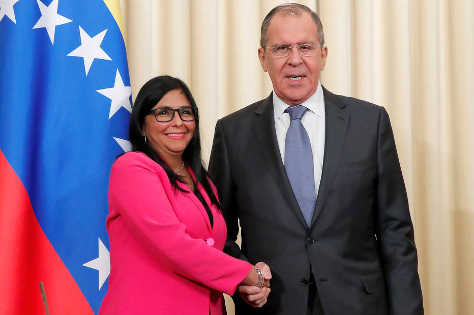Delcy Rodríguez e Sergei Lavrov