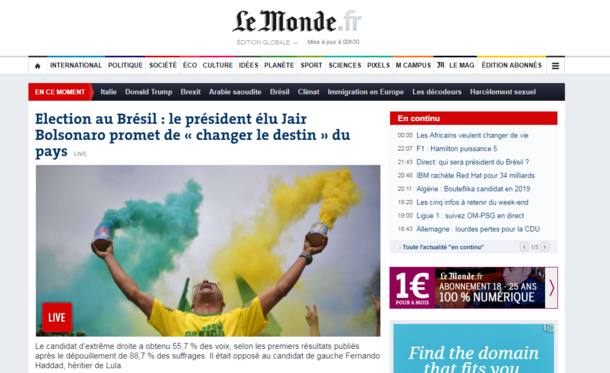 Le Monde Bolsonaro