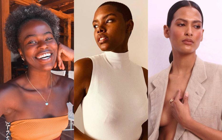 Camila Simões, Natasha Soares e Thayná Santos, modelos e integrantes do Pretos na Moda