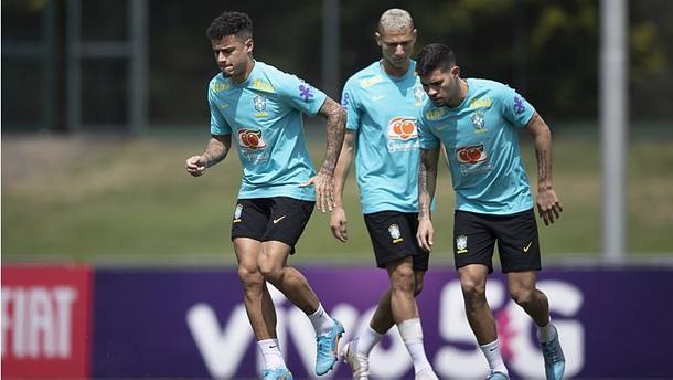 Coutinho, Richarlison e Bruno Guimarães