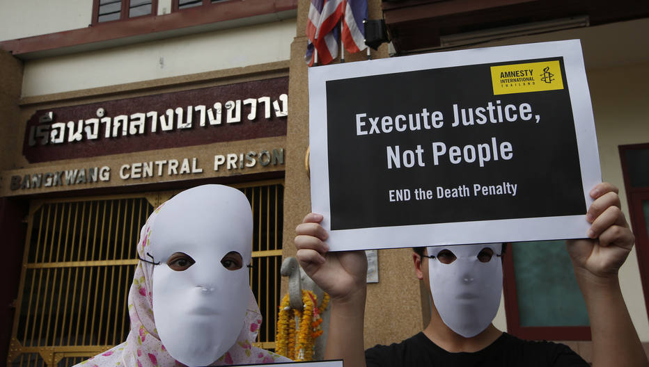 Protesto contra pena de morte na Tailândia