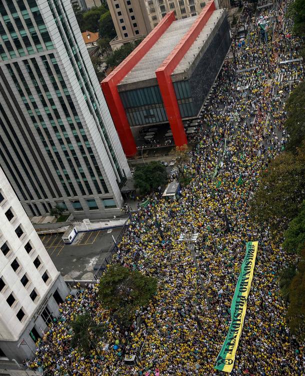 Ato a favor de Jair Bolsonaro na Avenida Paulista