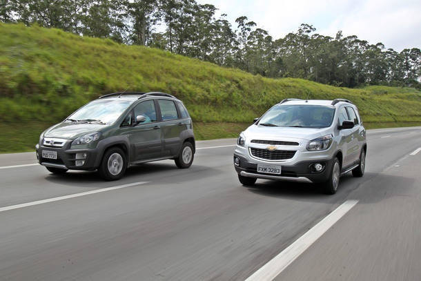 Chevrolet Spin Activ x Fiat Idea Adventure