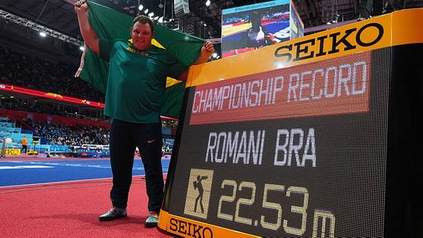 Darlan Romani alcançou recorde do Mundial Indoor com a marca de 22m53