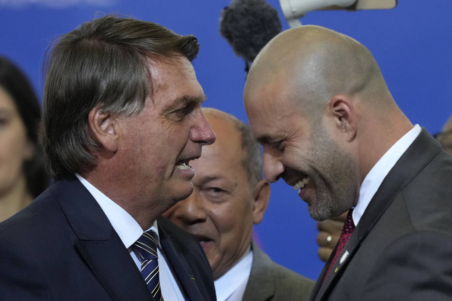 Daniel Silveira e Jair Bolsonaro 