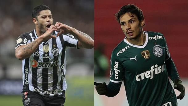 Hulk e Veiga são as estrelas de Atlético-MG e Palmeiras, rivais neste domingo