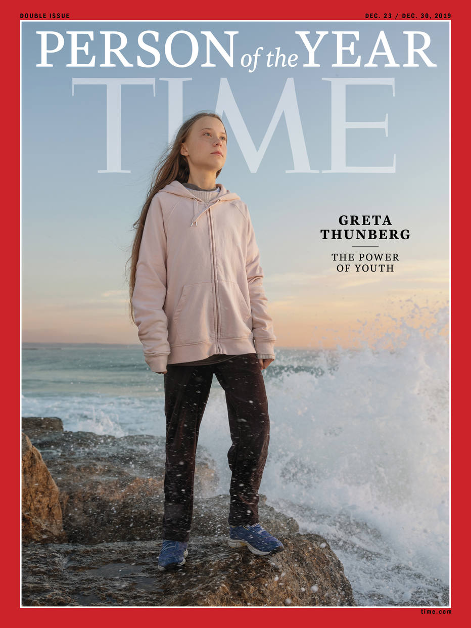 Greta Thunberg foi eleita personalidade do ano pela revista 