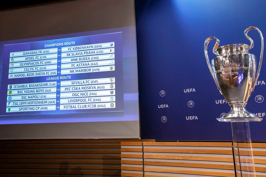 Uefa define confrontos dos playoffs da Liga dos Campeões ...