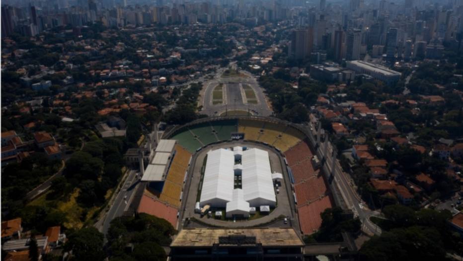 Est&aacute;dio do Pacaembu vira hospital de campanha