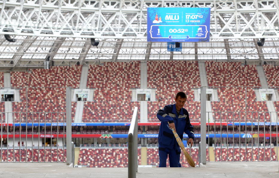 Estádio de Luzhniki está pronto para receber o jogo de abertura
