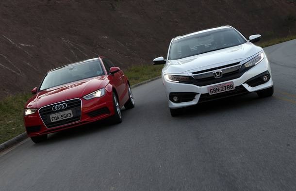 Honda Civic E Audi A3 Sedan Medem Forças Em Comparativo - Jornal Do Carro - Estadão