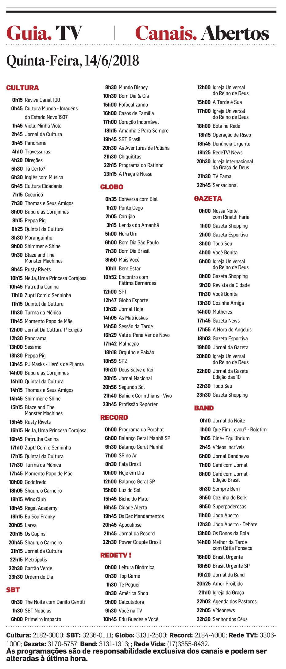 Veja A Programação Da Tv Fechada Cultura Estadão
