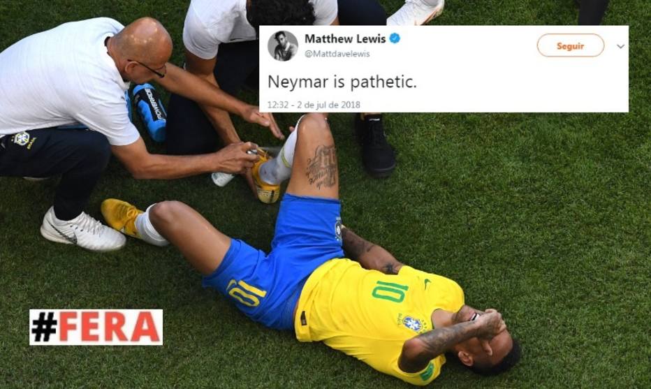 Neymar recebe críticar do ator britânico Matthew Lewis