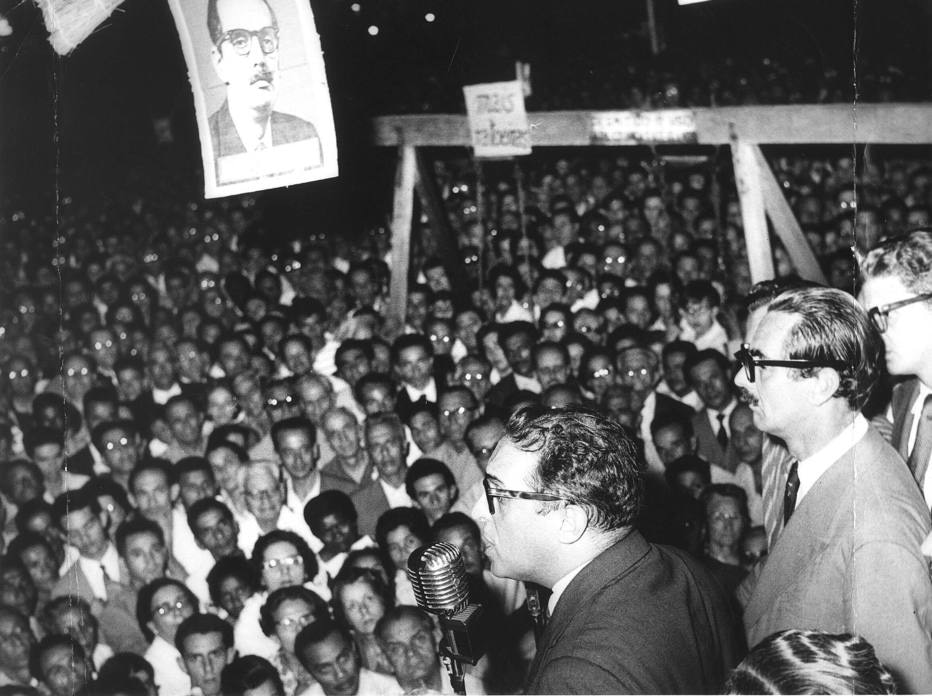 Larcerda com Jânio Quadros, na campanha presidencial de 1960