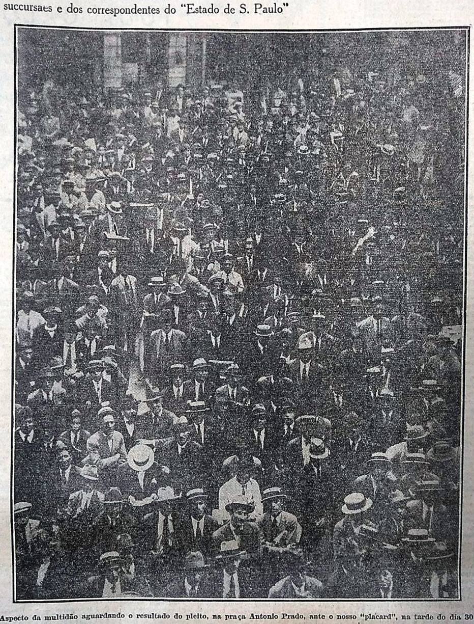 Estad&atilde;o tinha 'placard' da apura&ccedil;&atilde;o nas elei&ccedil;&otilde;es de 1928