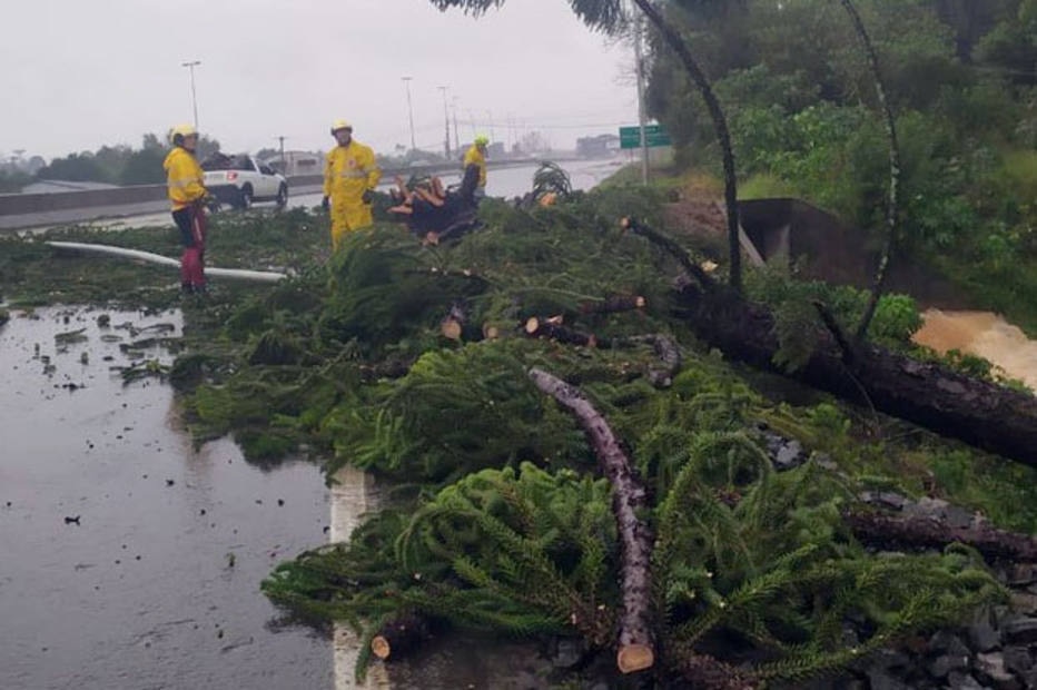 Ciclone bomba passou pela cidade de Xanxerê, em Santa Catarina