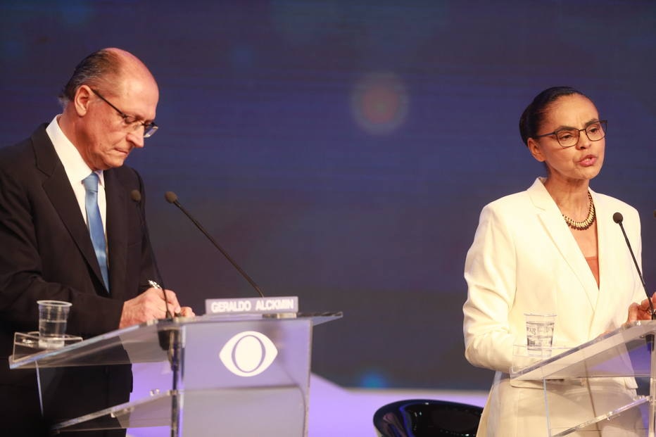 Marina Silva e Alckmin debate presidencial band eleições 2018