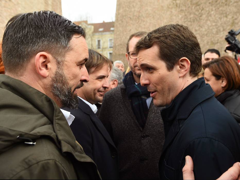 Pablo Casado e Santiago Abascal