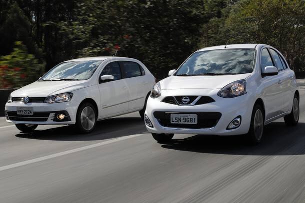 Nissan March 1.6 SL CVT x Volkswagen Gol 1.6 Highline I-Motion