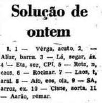 Solução da palavra cruzada enviada por Jair Bolsonaro publicada em 8/2/1972.