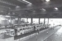 Terminal Jabaquara em fevereiro de 1979. A estação foi inaugurada em 14 de setembro de 1974 visando ser uma solução para o já complicado trânsito paulista.