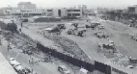 Obras para construção do Terminal Tietê em 1981. A obra foi inaugurado em 8 de maio de 1982.