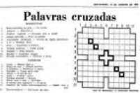 Palavra cruzada enviada por Jair Bolsonaro publicada em 12/1/1973.