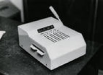 Protótipo de "máquina de votar"  desenvolvida pelo Serpro (Serviço Federal de Processamento de Dados), 1981.