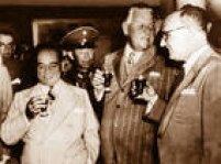 O presidente Getúlio Vargas na Feira da Indústria realizada na capital paulista, na década de 40.