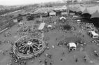 Foto aérea do parque de diversões Playcenter. O parque foi inaugurado em 27 de julho de 1973