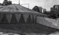 Tenta de circo onde funcionou a casa de espetáculos Projeto SP, 1986.