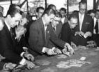 Início da contagem dos votos no Ibirapuera em 1955