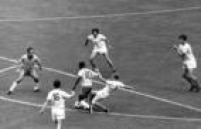 Lance da partida de estreia do Brasil na Copa do Mundo no México, 3/6/1970. A Seleção venceu a Checoslováquia por 4 a 1.