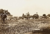 Praça da República em 1890. Até 1850 era conhecida como "Campo dos Curros", devido as touradas realizadas no local.